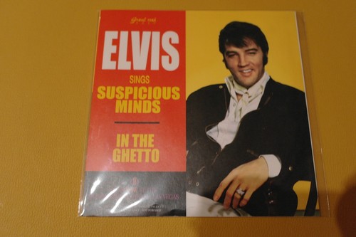 Elvis Presley - Suspicious Minds / In The Ghetto 45RPM Single.Pink Vinyl. - Afbeelding 2 van 7