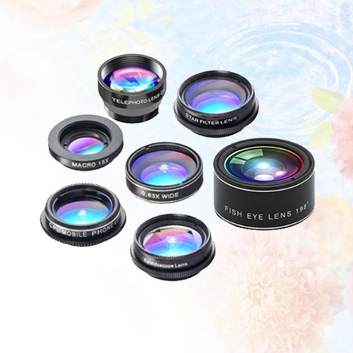 7 in 1 Cell Phone Camera Lens 198° Fish-eye Lens (Black) mobile camera lens - 第 6/12 張圖片