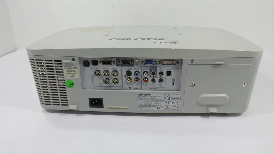 Christie LX505 Large Venue LCD Projector, 5000 ANSI lumens - Image 3 of 4