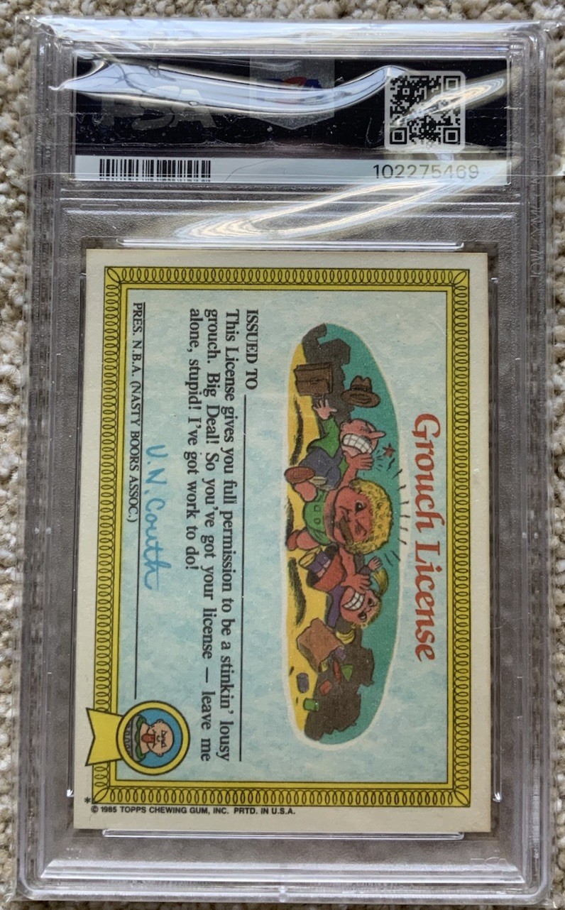 1985 Topps OS1 Garbage Pail Kids Series 1 AILIN AL 15a Matte Card PSA 8 view 2