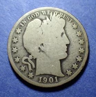 1901-S Barber Half   Good