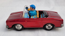 Vintage Tin Plate Friction Drive Car - Driver Waves When The Car Is Moving