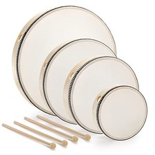 4 Pack Hand Drum 12 Inch 10 Inch 8 Inch 6 Inch Wood Drum Set Musical