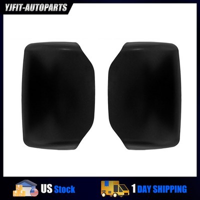 Black Hood Mirror Cover Pair For Kenworth T680 T880 Peterbilt 579 LH+RH Side