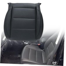 Driver Side Bottom Perforated Leather Seat Cover Compatible with Black