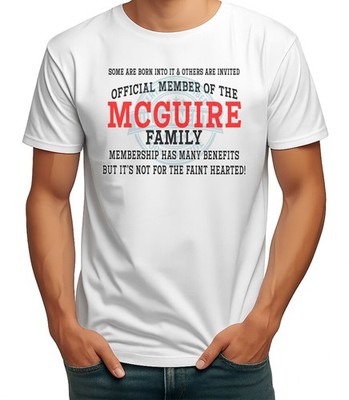 Mcguire FAMILIE HERREN T-SHIRT OFFIZIELLES MITGLIED GESCHENK