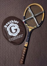 Raquette Tennis Ancienne Gauthier François Jauffret Bois Zephyr + Étui Vintage 