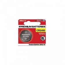 Panasonic CR2450 Lithium Coin Battery - Mercury & Cadmium Free for Electronics