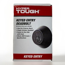 NIB Hyper Tough Keyed Entry Deadbolt Dead Bolt Lock Matte Black