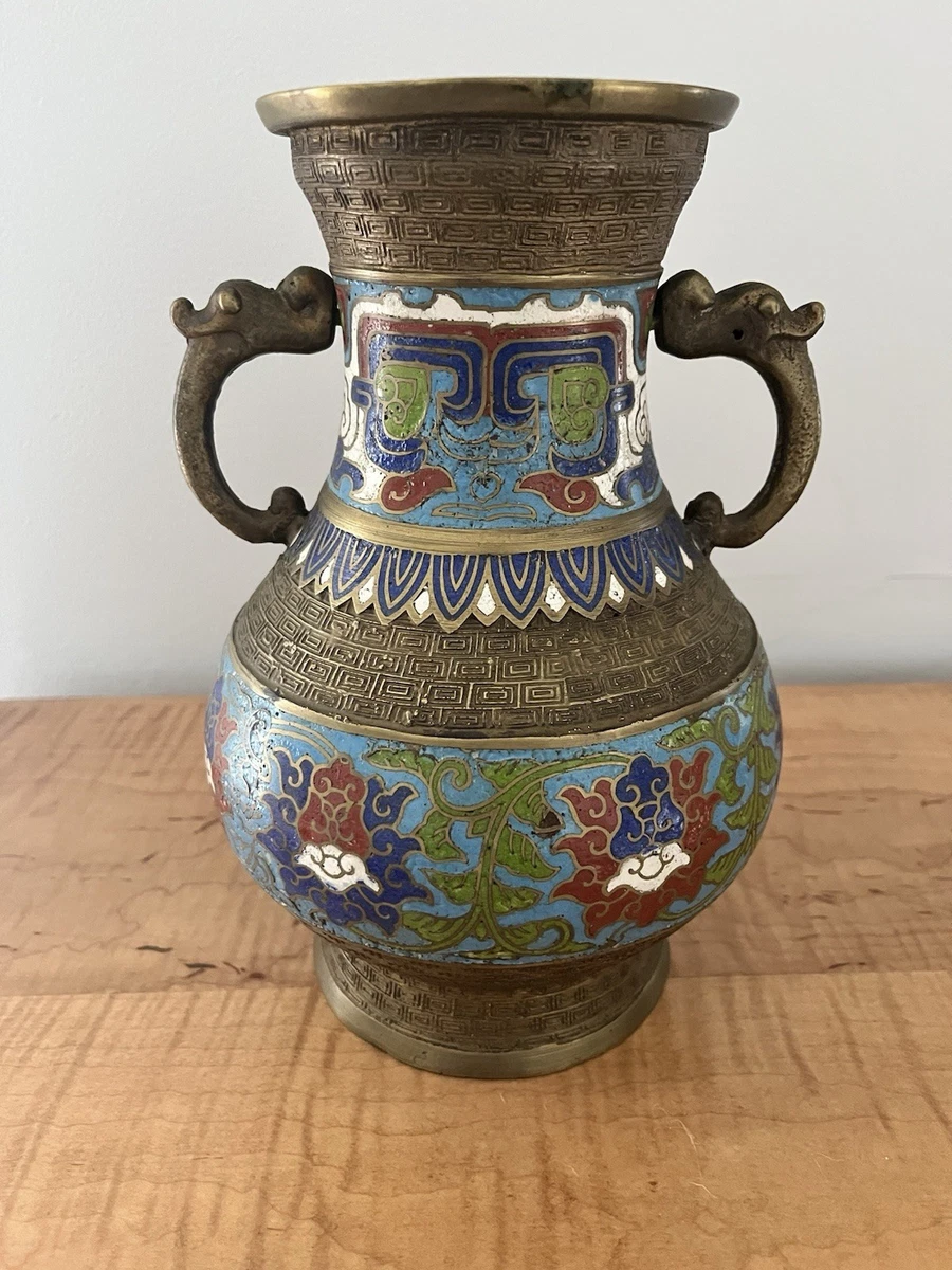 多色青铜古董日本花瓶| eBay