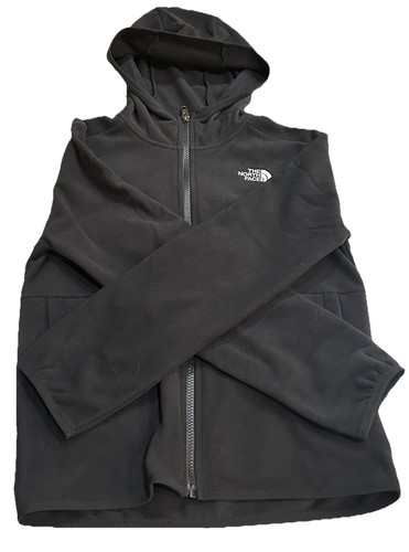 The North Face Teen Glacier Full Zip Fleece Hoodie Black Jacket, Sz L (12) NWOT - Picture 3 of 7