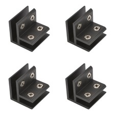 4 Pcs Adjustable 90 Degrees Glass Clips Aluminum Alloy Shelf Support Bracket,...