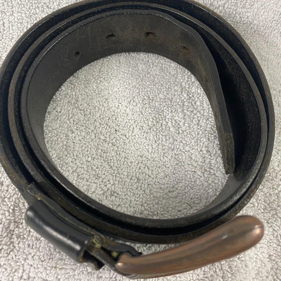 Cinturón de cuero vintage Levi Strauss para hombre 36 hebilla de latón ropa de trabajo occidental años 90 Foto 2 de 4