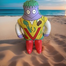 VINTAGE: 1996 THE LETTER PEOPLE INFLATABLE ALPHABET LETTER V AND HER VEGETABLES