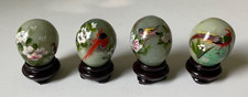 Lot of 4 Vintage Hand Painted Birds/Flowers o...