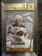 2020-21 UD Clear Cut Kirill Kaprizov Canvas Red Ink RC #/97 BGS 10 Auto 10 w/9.5