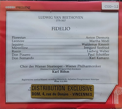 Beethoven Fidelio 2 CD Set Karl Bohm 1955 Dermota Modl Seefried Kmentt cc - Picture 2 of 2