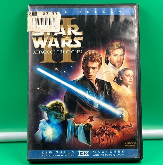 2002 DVD Lucus Films Full Screen Star Wars II Attack of the Clones