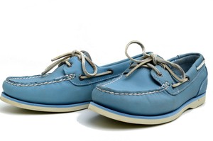 light blue boat shoes