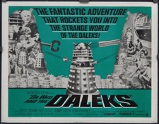 Dr Who And The Daleks 1966 ORIGINAL 22X28 LINENBACKED MOVIE POSTER PETER CUSHING