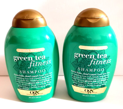 OGX Green Tea Fitness Shampoo 13 fl oz Bundle Set of 2