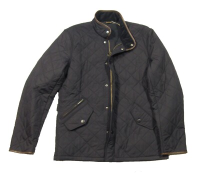 Barbour Men's Navy Powell Quilted Regular Fit Full Zip Jacket $300