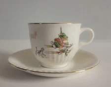 Vintage Figgjo Flint Norway Small Tea Cup and Saucer Flink Gutt 