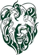 Jester Clown Tribal Skull Medieval Car Truck Laptop Window Vinyl Decal Sticker