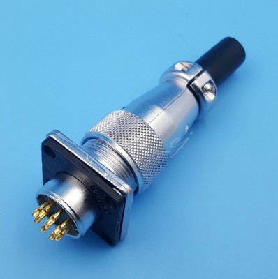 WS16 9Pin Square Flange 16mm Chassis Panel Mount Metal Aviation Plug Connector