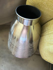 Vase Hand Etched Floral Pattern Boho Ornate Regency India — photo 1