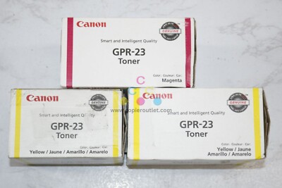 New OEM Canon iR C2550,C3080,C3580 MYY Toner Cartridges GPR-23 0454B003AA,0455B0