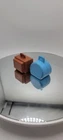Vintage Fisher Price Little People blue  / Brown Luggage Suit Cases