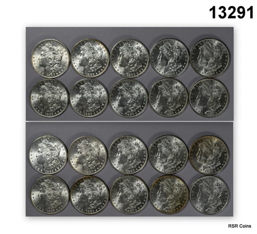 1886 P MORGAN SILVER DOLLAR ORIGINAL CHOICE GEM BU ROLL 20 FLASHY COINS! #13291