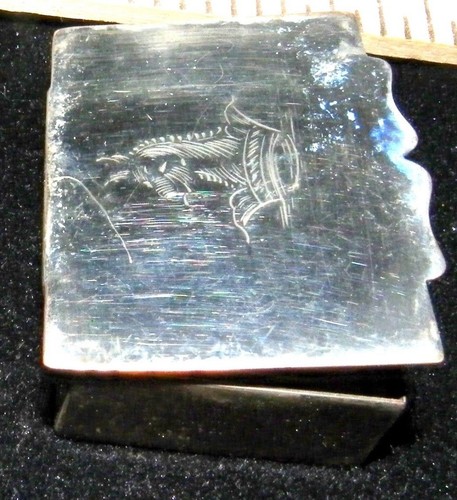 Soporte para caja de fósforos de plata de ley - Imagen 4 de 6