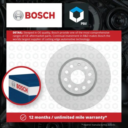 2x Brake Discs Pair Vented fits SEAT LEON Front 05 to 18 312mm Set Genuine Bosch - Picture 1 of 6