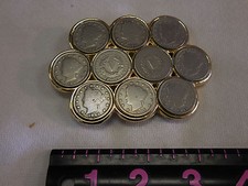 VINTAGE V- NICKEL BELT BUCKLE