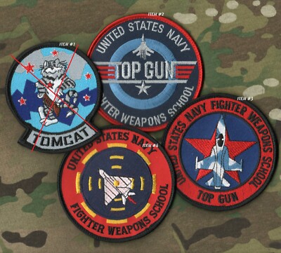 TOP GUN SCHOOL AGGRESSOR F-14 TOMCAT F-5E FLIGHT SUIT velkrö   3-PATCH: #2+#3+#4