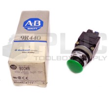 ALLEN BRADLEY 800MR-A1T7 SER C SMALL ROUND FLUSH HEAD PUSH BUTTON GREEN CAP UNIT