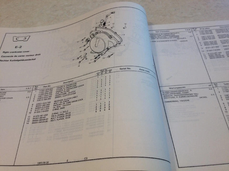 Honda CR50R CR60R Rd Re CR50 CR60 R Cr 50 60 Piezas List Catálogo Pieza Suelta - Imagen 4 de 4
