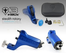 STEALTH Ver. 3 Rotary Tattoo Machine Motor Liner Shader Bearings RCA Case BLUE