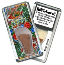 Seoul, Korea FootWhere® Souvenir Magnet. Made in USA