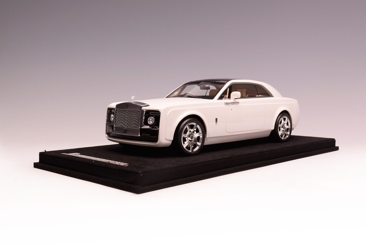1/18 AB Models Rolls Royce Sweptail in White Suede Base limited 35