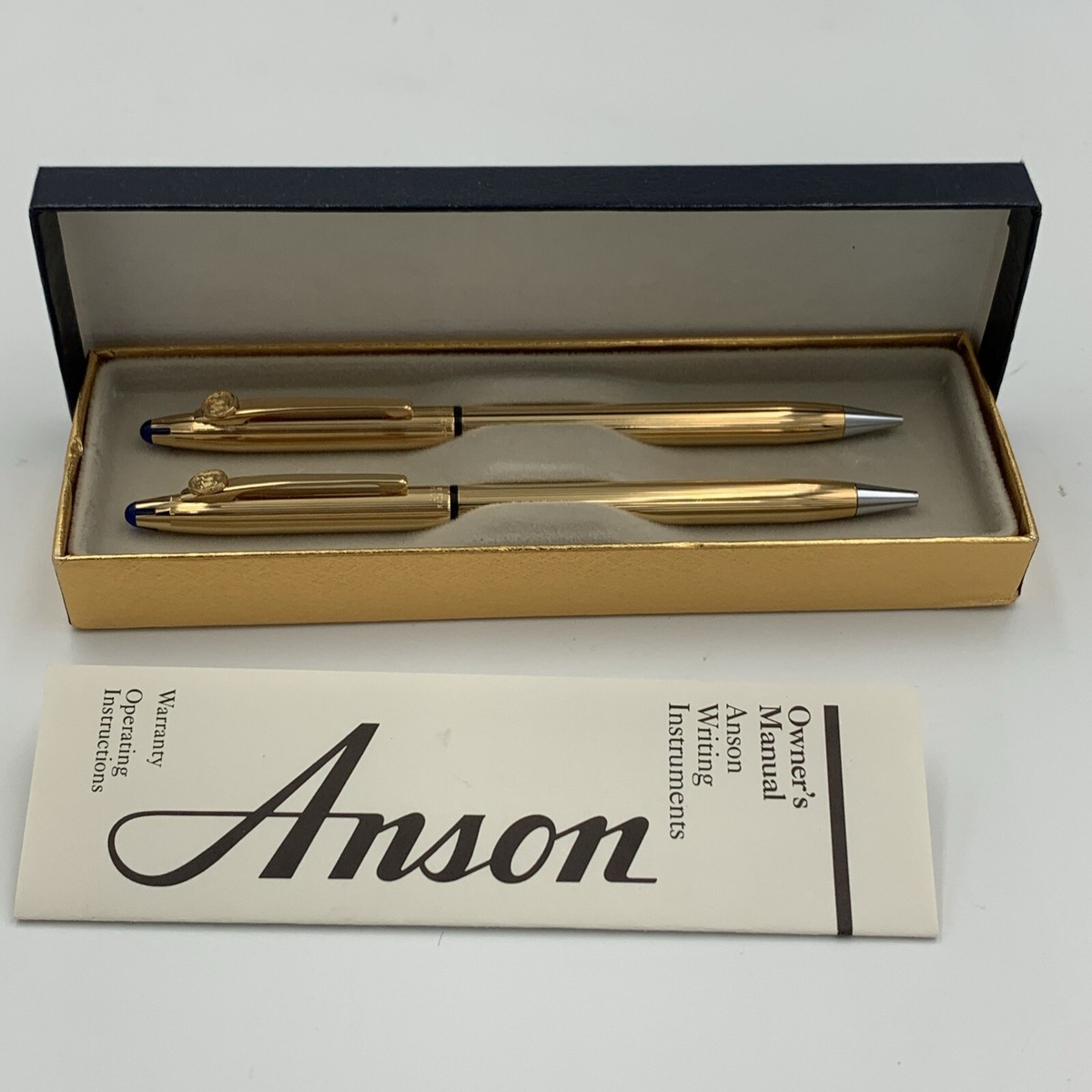 Disneyland Anson ペン Anson Gold Tone Pen W/desk Stand 50 Happy Years Anniversary