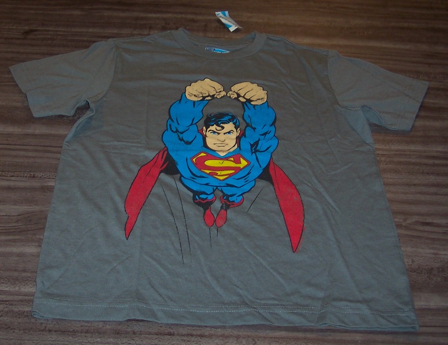 VINTAGE STYLE SUPERMAN Dc Comics T-Shirt YOUTH MEDIUM NEW w/ TAG