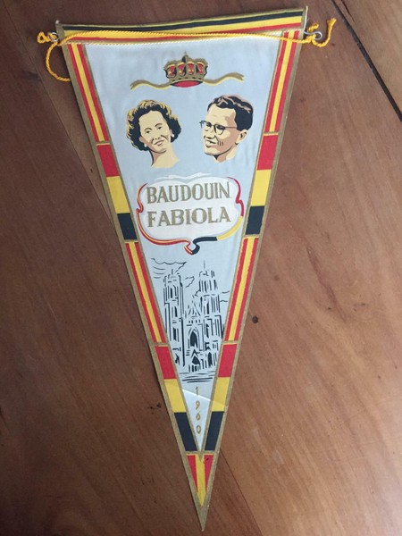 Banderines boda Reyes Bélgica 1960 Baudouin y Fabiola