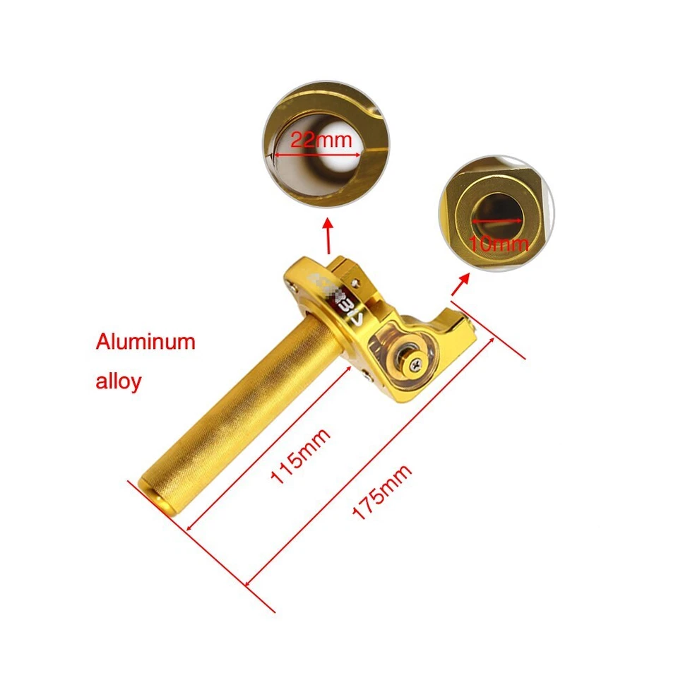 CNC Quarter Turn Quick Twist Throttle Housing Grip PIT PRO Trail Dirt Quad Bike - image 3 of 4