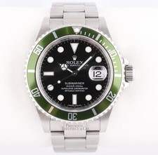 Rolex Rolex Men Submariner Date 16610V Steel Watch 40mm Kermit Green-2008 BOX/PAPER
