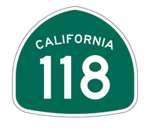 Letrero de carretera R1193 calcomanía calcomanía calcomanía de ruta estatal de California 118