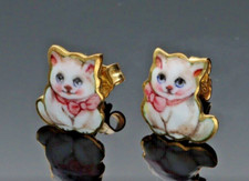 ORECCHINI GATTINI DI  GABRIELLA RIVALTA IN ORO 750/1000,18KT