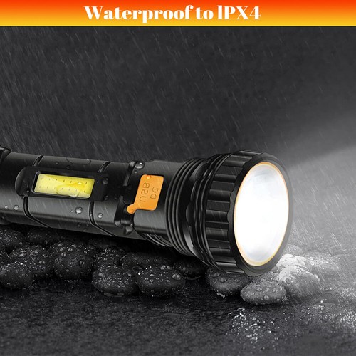 LED Solar Tactical Torch Flashlight Rechargeable Outdoor Lantern Light Camping - Picture 3 of 12